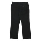LAUREN RALPH LAUREN Womens Cotton Blend Black Regular Fit Straight Trousers W28