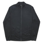 NIKE Mens Black Jacket M Polyester Zip Plain Sportswear Fitness Activewear