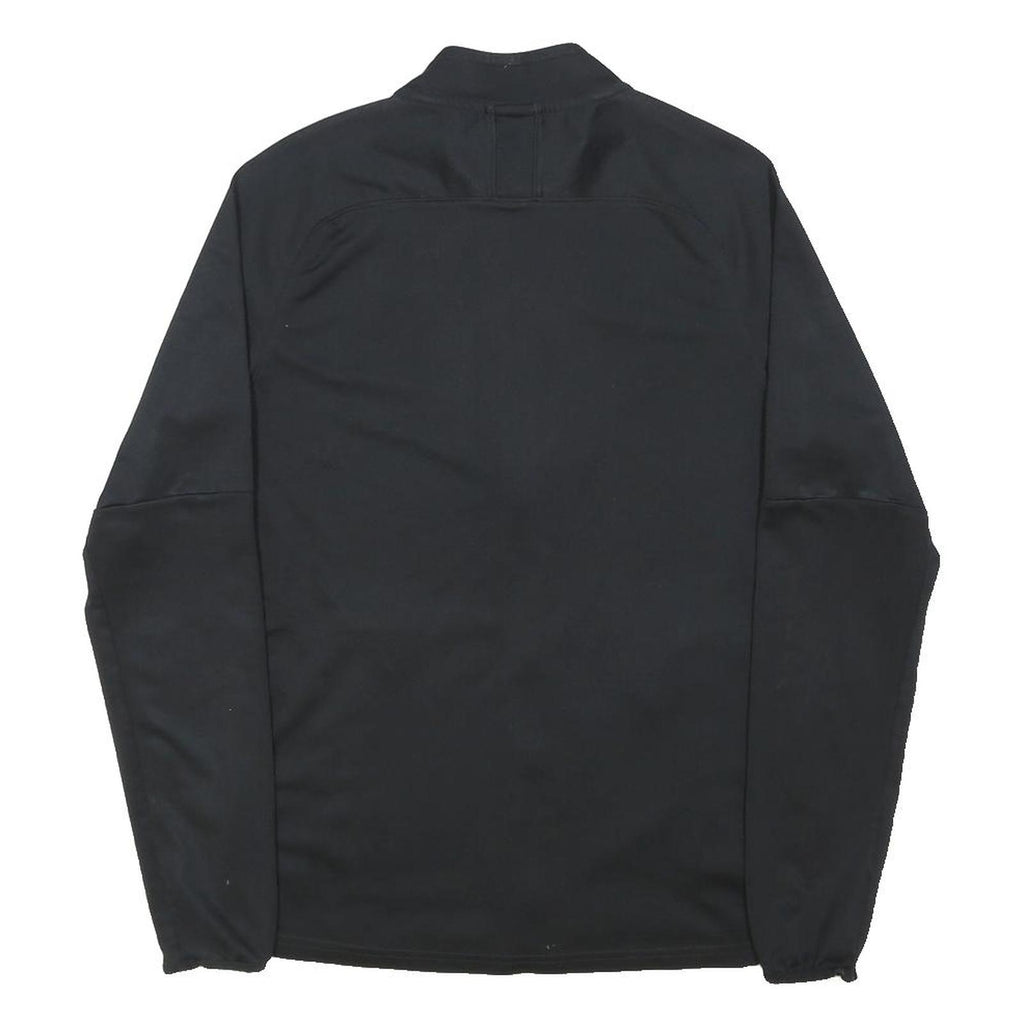 NIKE Mens Black Jacket M Polyester Zip Plain Sportswear Fitness Activewear