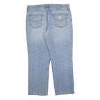 CARHARTT Mens Regular Fit Blue Denim Jeans W38 L30 Classic Cotton Blend Zip