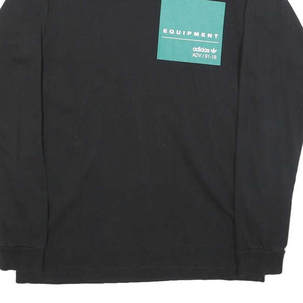ADIDAS Mens Black EQT Long Sleeve Crew Neck Graphic T-Shirt M