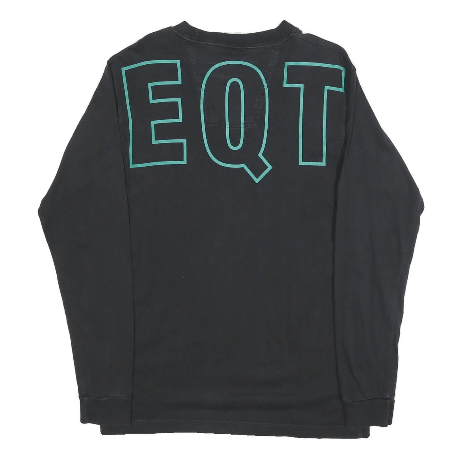 ADIDAS Mens Black EQT Long Sleeve Crew Neck Graphic T-Shirt M