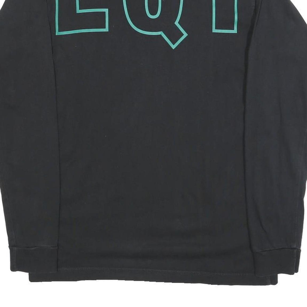 ADIDAS Mens Black EQT Long Sleeve Crew Neck Graphic T-Shirt M