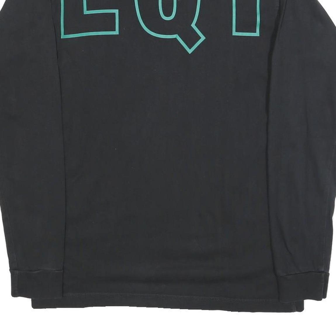 ADIDAS Mens Black EQT Long Sleeve Crew Neck Graphic T-Shirt M
