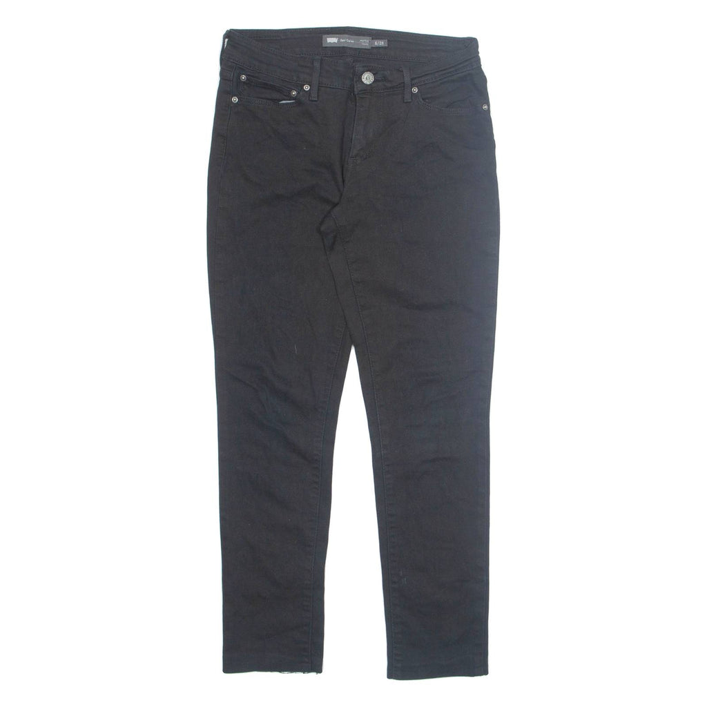 LEVI'S Womens Jeans Black Regular Tapered W28 L27