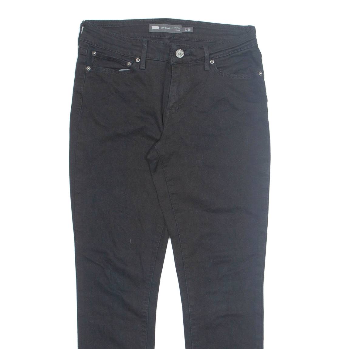 LEVI'S Womens Jeans Black Regular Tapered W28 L27