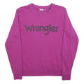 WRANGLER Womens Pink Crew Neck XS Sweatshirt Cotton Blend Pullover Casual