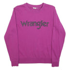 WRANGLER Womens Pink Crew Neck XS Sweatshirt Cotton Blend Pullover Casual
