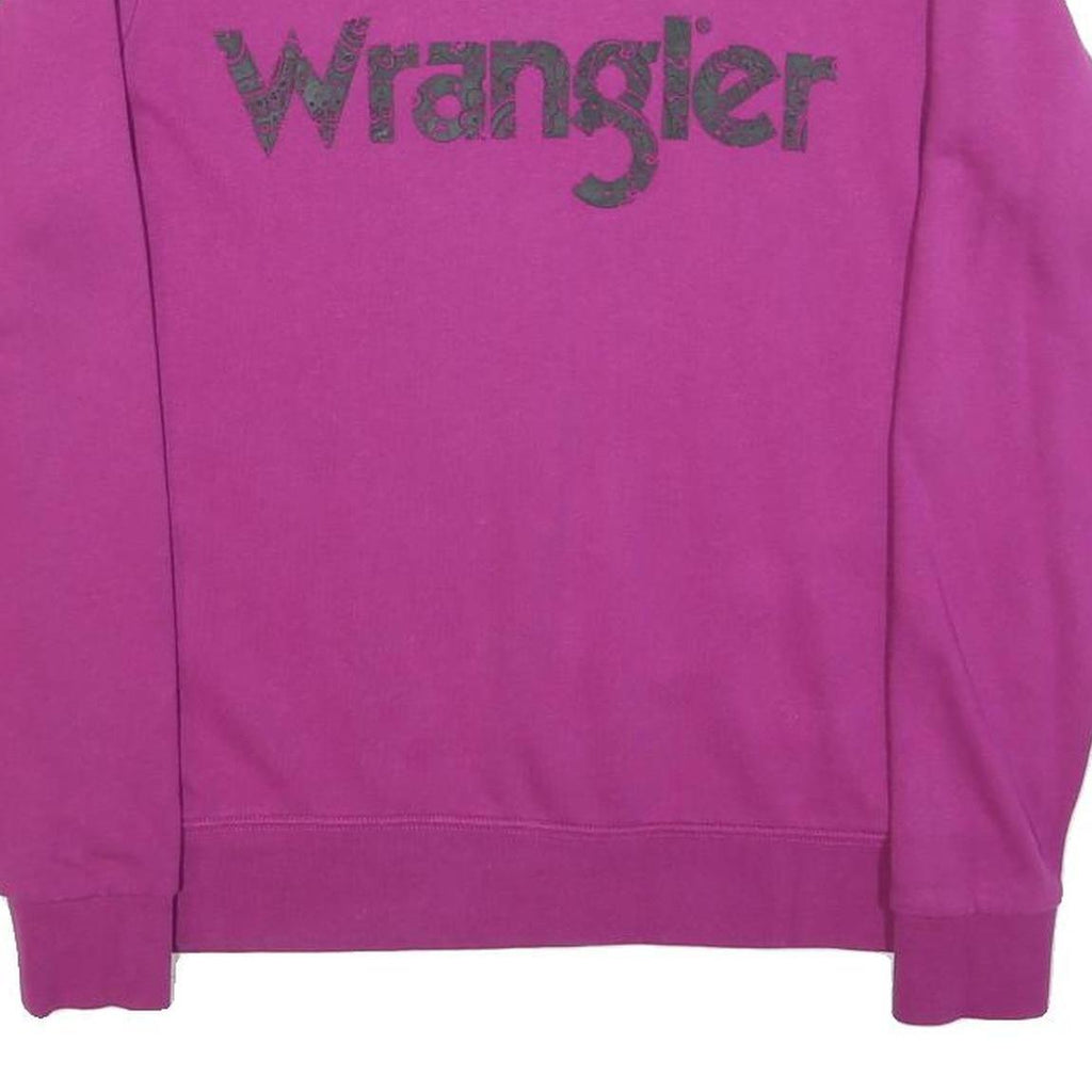 WRANGLER Womens Pink Crew Neck XS Sweatshirt Cotton Blend Pullover Casual