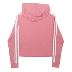 ADIDAS Womens Pink Hoodie XS Long Sleeve Crew Neck Casual Cotton Blend Top
