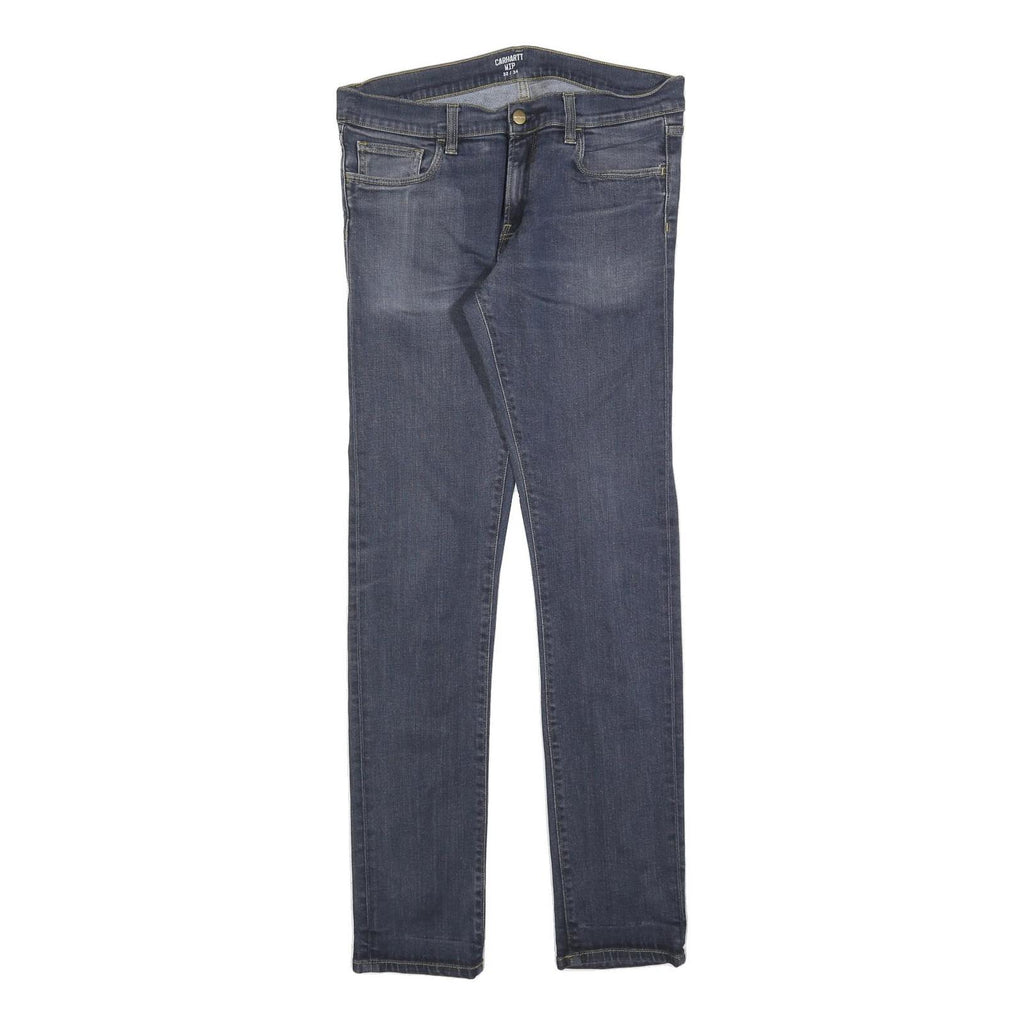 CARHARTT Mens Jeans Blue Slim Skinny Denim Medium W32 L34 Zip Closure