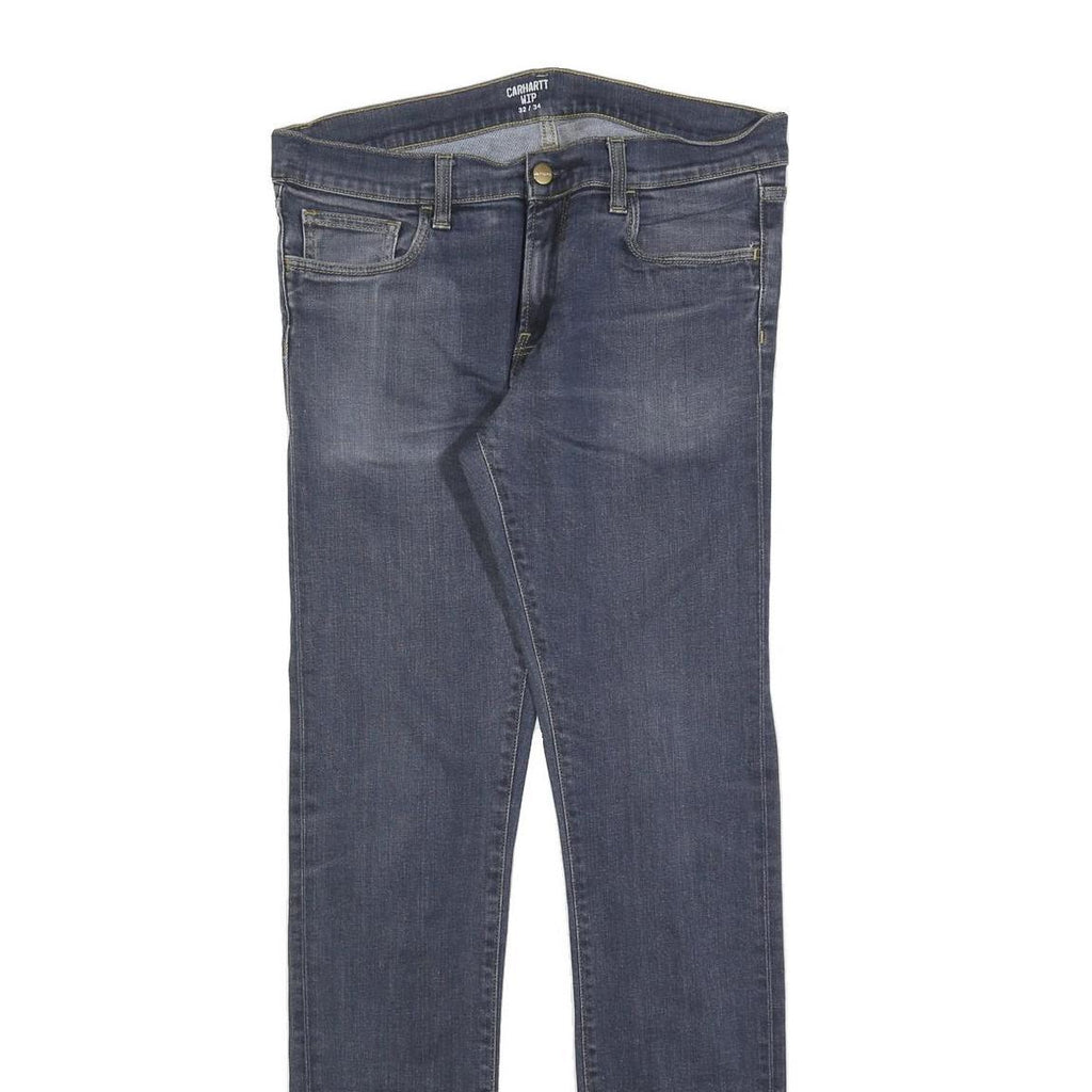 CARHARTT Mens Jeans Blue Slim Skinny Denim Medium W32 L34 Zip Closure