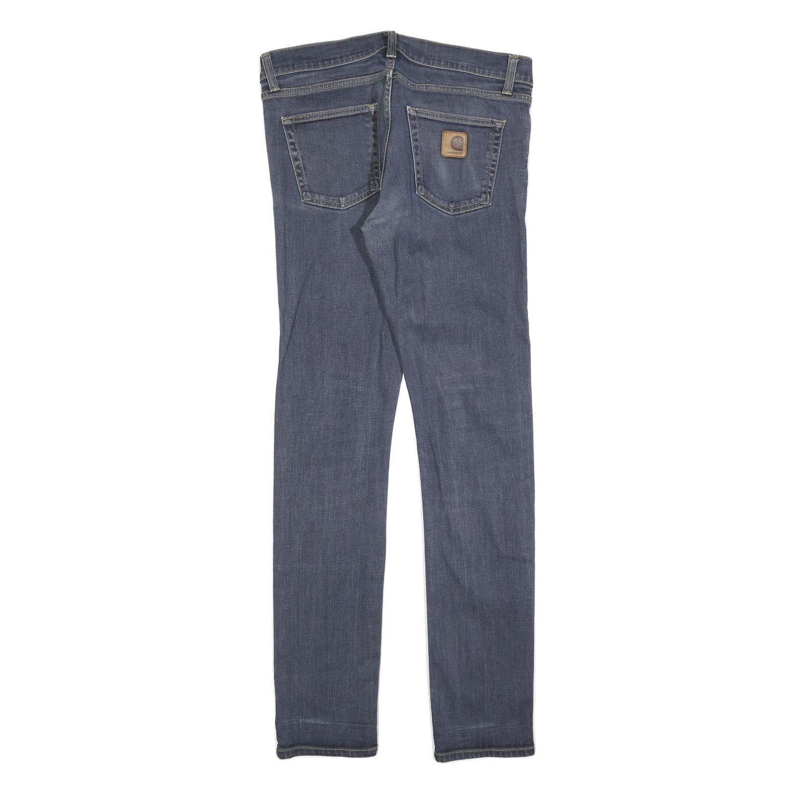 CARHARTT Mens Jeans Blue Slim Skinny Denim Medium W32 L34 Zip Closure