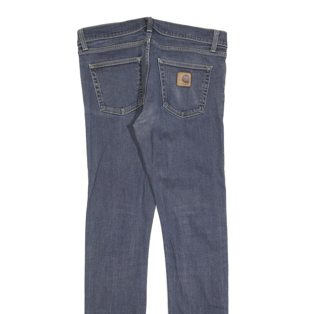 CARHARTT Mens Jeans Blue Slim Skinny Denim Medium W32 L34 Zip Closure