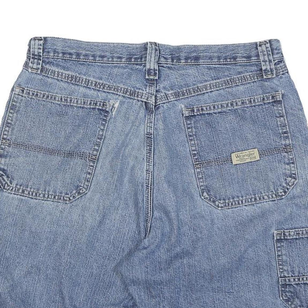 WRANGLER Mens Denim Blue Casual Shorts M W32 Workwear Cotton Blend