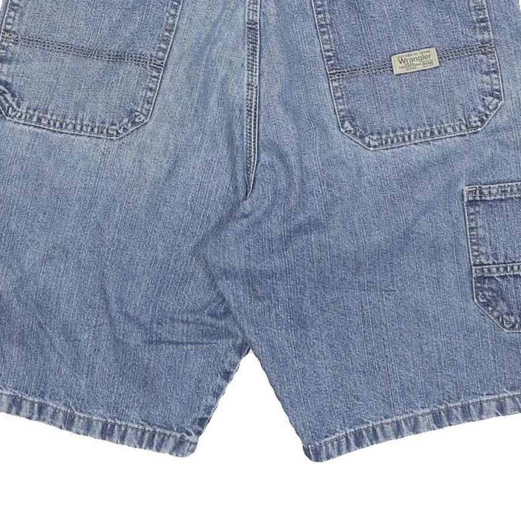 WRANGLER Mens Denim Blue Casual Shorts M W32 Workwear Cotton Blend