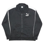 PUMA Mens Black & White Track Jacket XL Polyester Zip Plain Sportswear