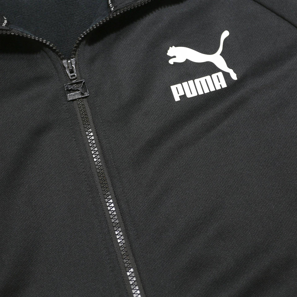 PUMA Mens Black & White Track Jacket XL Polyester Zip Plain Sportswear