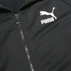 PUMA Mens Black & White Track Jacket XL Polyester Zip Plain Sportswear