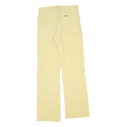 Mens Slim Beige Cotton Blend Corduroy Trousers W28 L29 Zip Closure Classic Fit