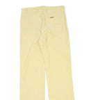 Mens Slim Beige Cotton Blend Corduroy Trousers W28 L29 Zip Closure Classic Fit