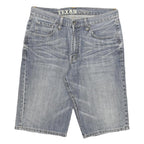TEXAN Mens Denim Blue Casual Shorts L W32 Comfort Fit Cotton Blend