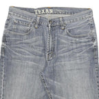 TEXAN Mens Denim Blue Casual Shorts L W32 Comfort Fit Cotton Blend