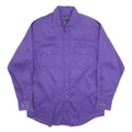 WRANGLER Mens Purple Plain Cotton Blend Shirt XL Button Casual Long Sleeve
