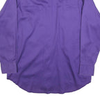 WRANGLER Mens Purple Plain Cotton Blend Shirt XL Button Casual Long Sleeve