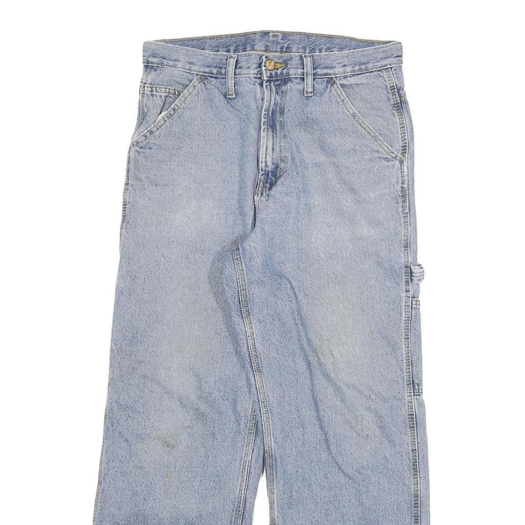 CARHARTT Mens Jeans Blue Regular Straight Denim Light W30 L27 Workwear Casual