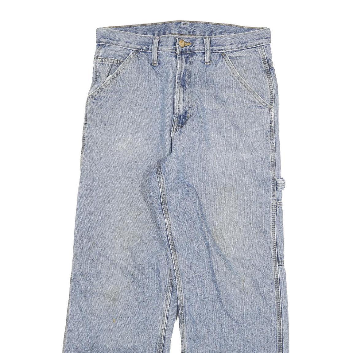 CARHARTT Mens Jeans Blue Regular Straight Denim Light W30 L27 Workwear Casual