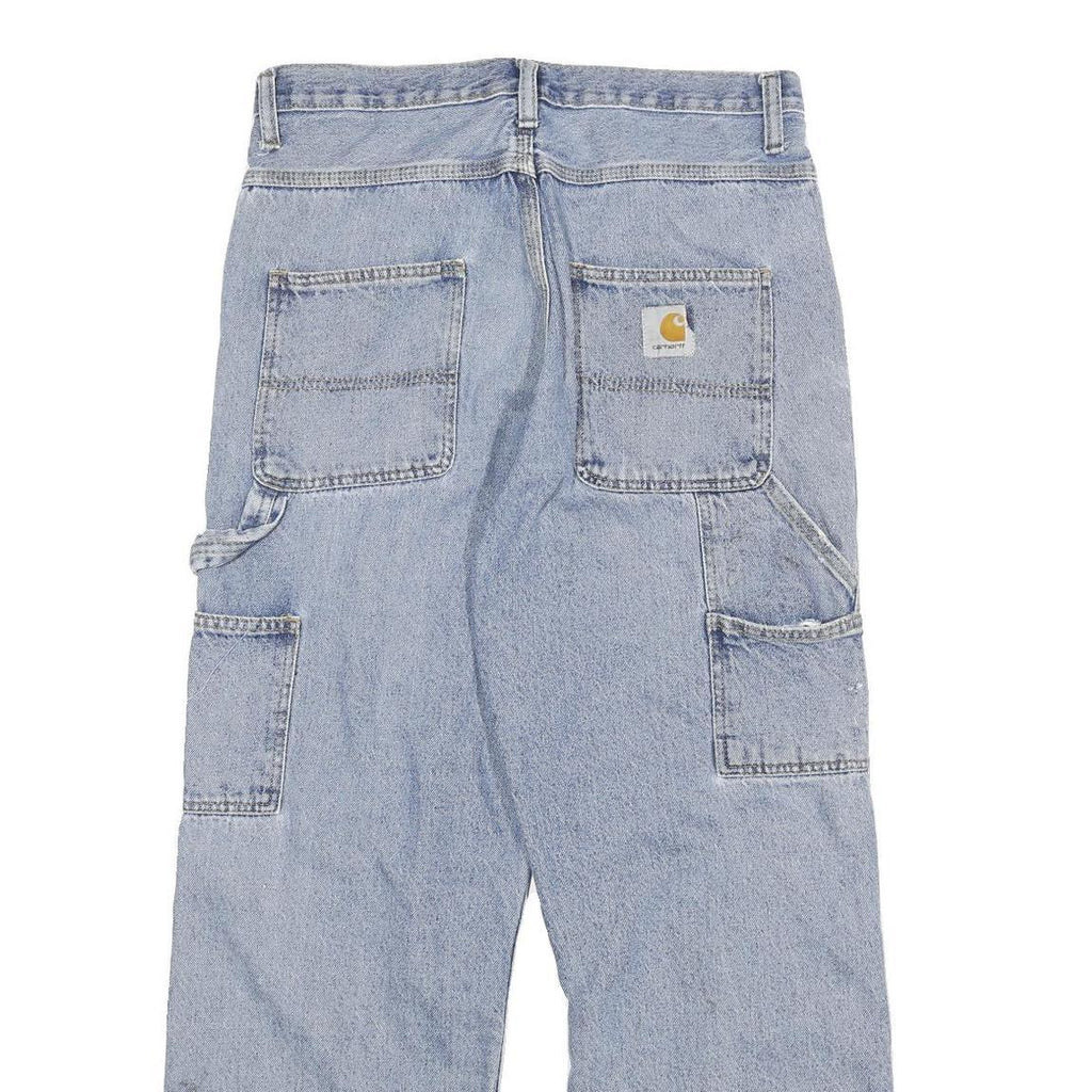 CARHARTT Mens Jeans Blue Regular Straight Denim Light W30 L27 Workwear Casual