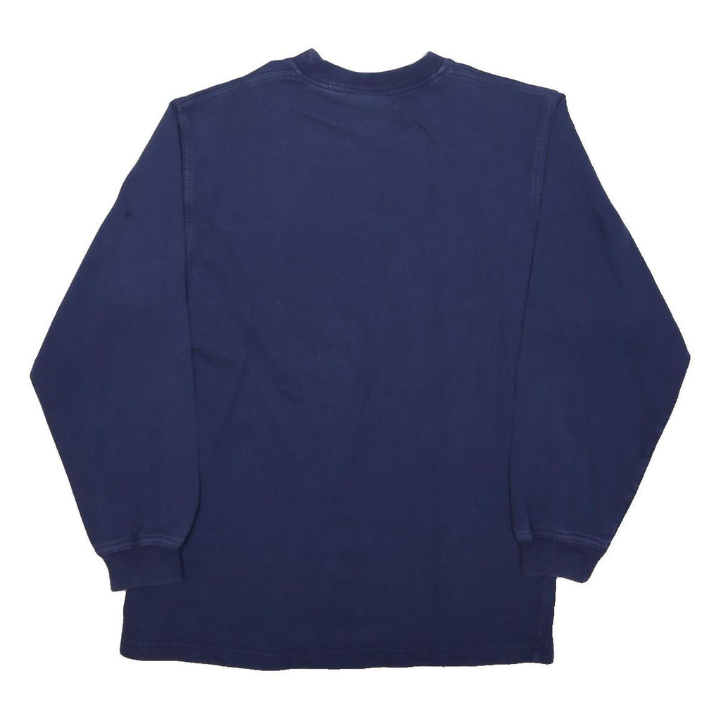 ADIDAS Boys Navy Blue Crew Neck XL Logo Sweatshirt Cotton Blend Pullover