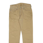 LEVI'S Mens Regular Fit Beige Cotton Blend Trousers W30 L28 Classic Zip Pockets