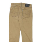 LEVI'S Mens Regular Fit Beige Cotton Blend Trousers W30 L28 Classic Zip Pockets