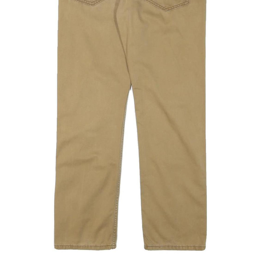 LEVI'S Mens Regular Fit Beige Cotton Blend Trousers W30 L28 Classic Zip Pockets