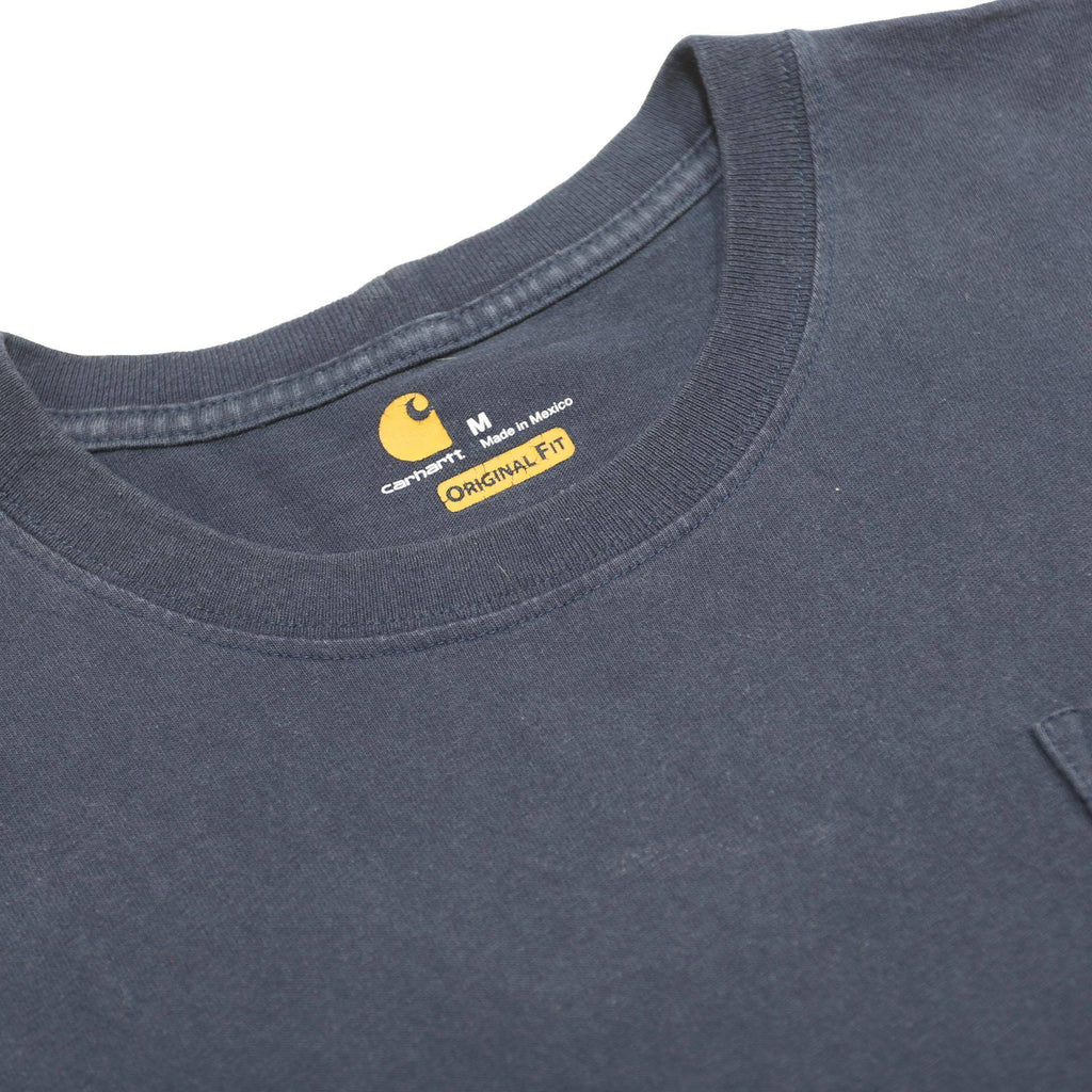 CARHARTT Mens Blue Pocket Long Sleeve Crew Neck T-Shirt M Cotton Casual