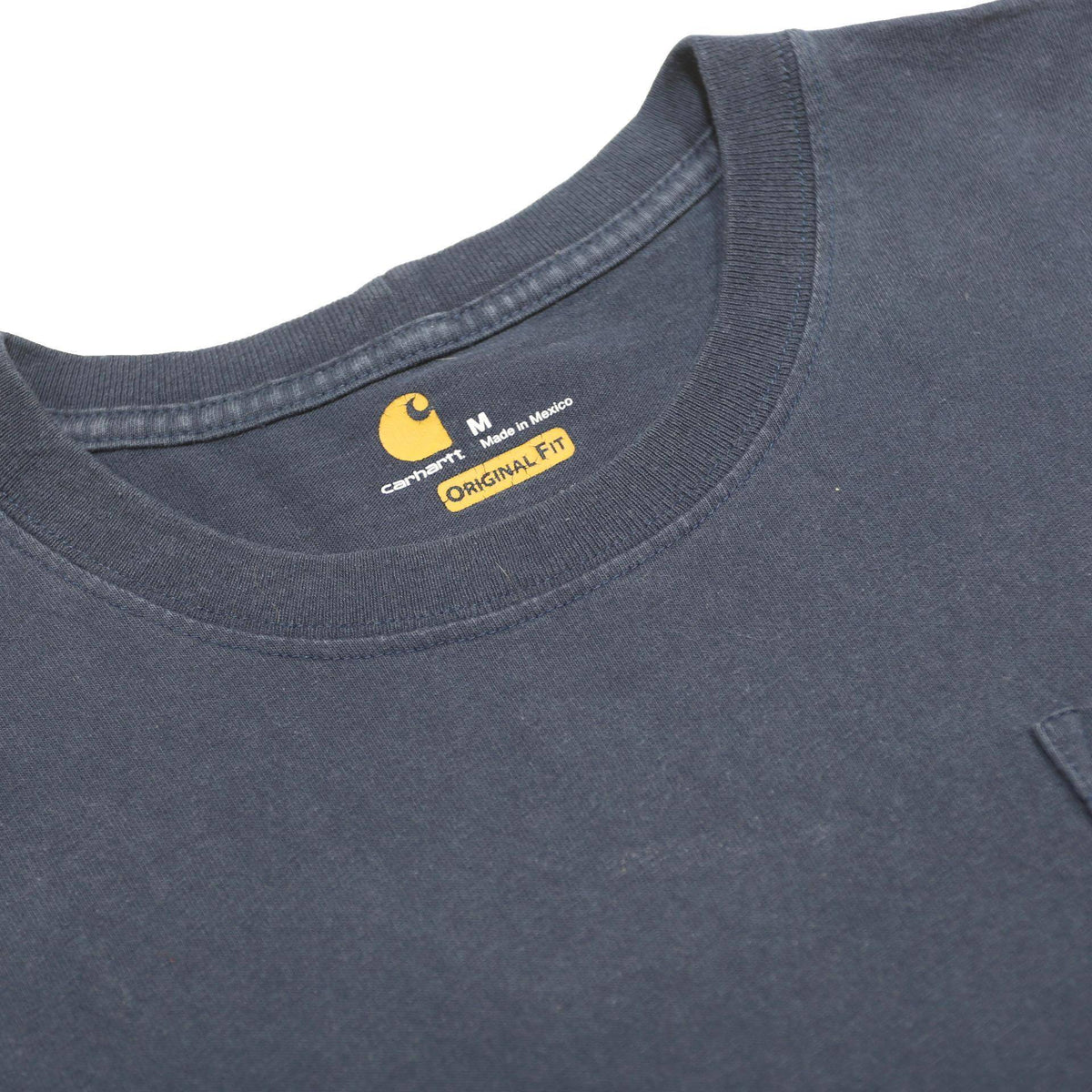 CARHARTT Mens Blue Pocket Long Sleeve Crew Neck T-Shirt M Cotton Casual