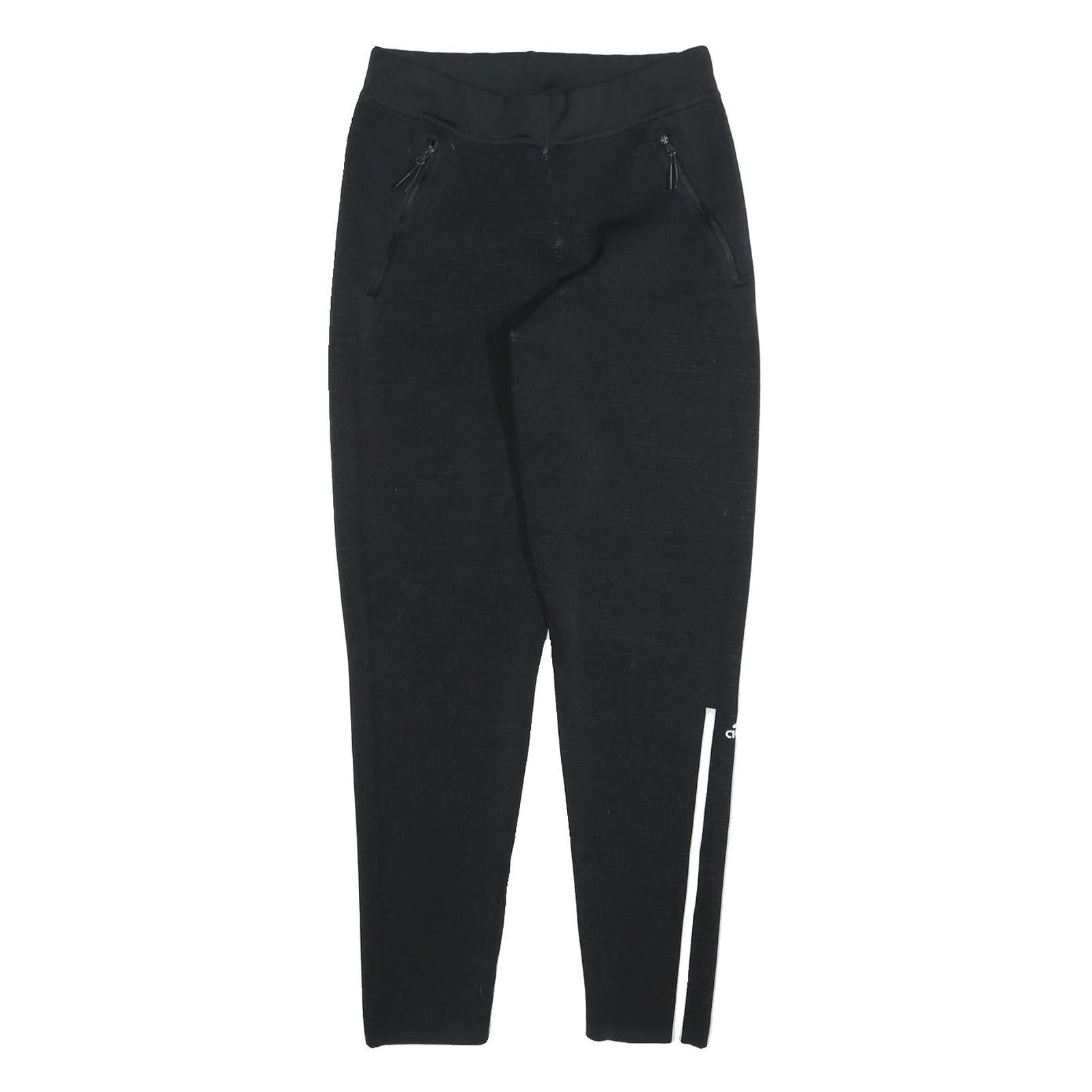 ADIDAS Womens Joggers Black Slim Tapered S W26 L28 Sportswear Activewear