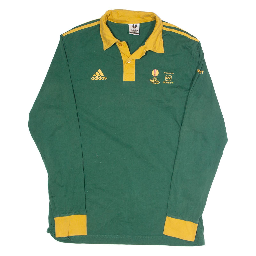 ADIDAS UEFA EUROPA LEAGUE Dublin 2011 Mens Polo Shirt Green Long Sleeve L