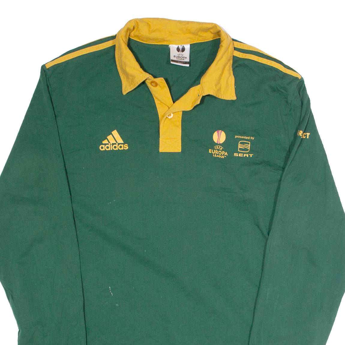 ADIDAS UEFA EUROPA LEAGUE Dublin 2011 Mens Polo Shirt Green Long Sleeve L