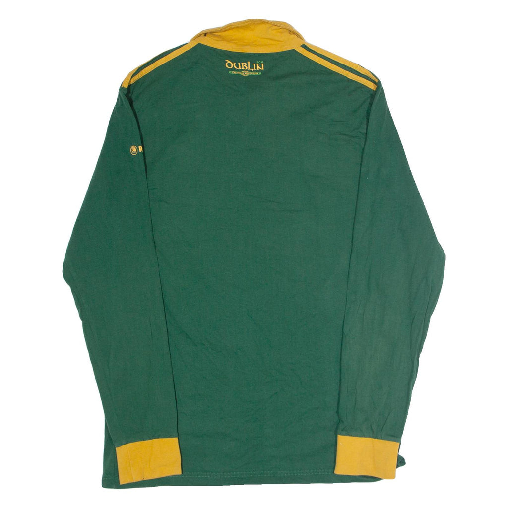 ADIDAS UEFA EUROPA LEAGUE Dublin 2011 Mens Polo Shirt Green Long Sleeve L