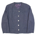THE LEGEND Womens Blazer Jacket Blue 90s Floral L