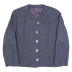THE LEGEND Womens Blazer Jacket Blue 90s Floral L