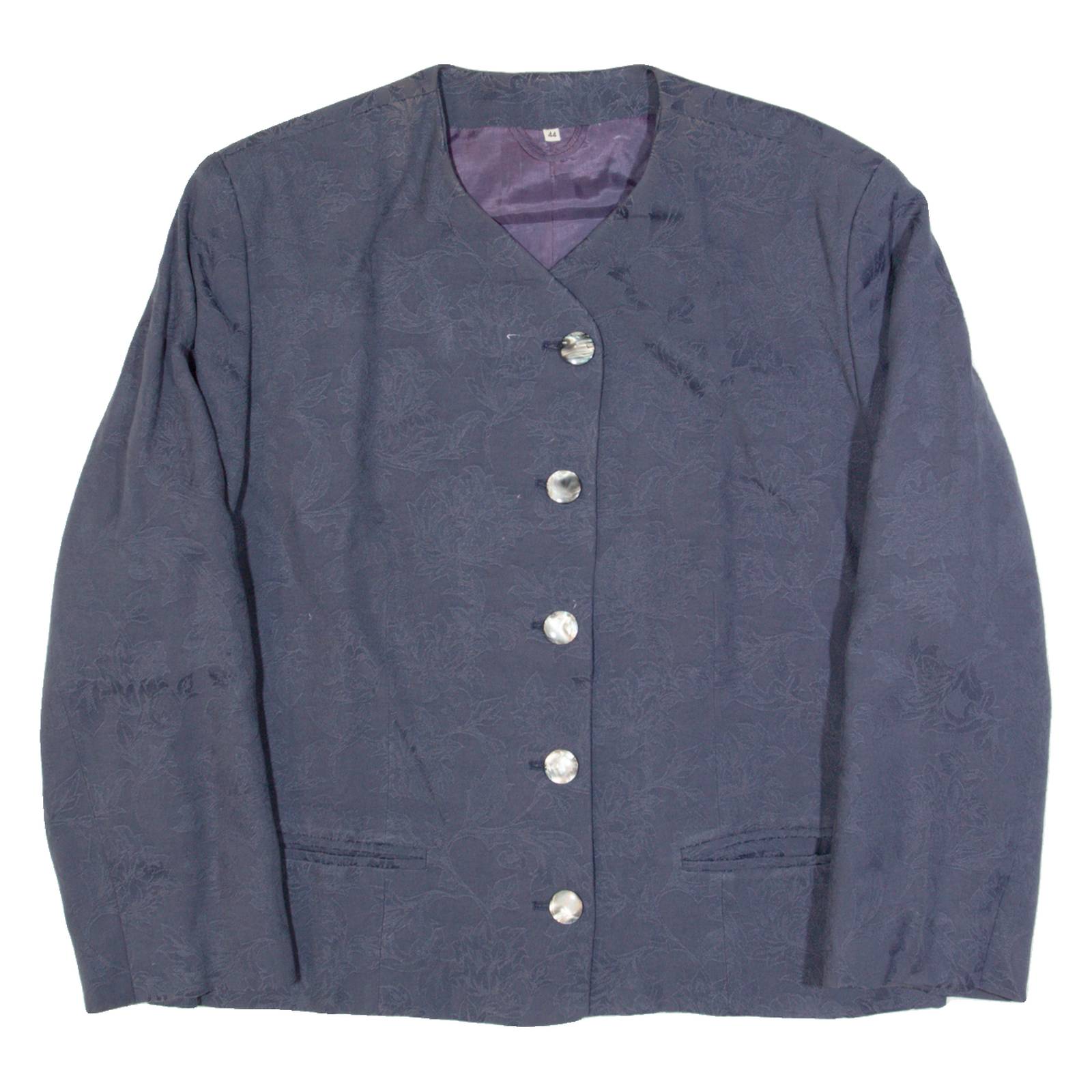 THE LEGEND Womens Blazer Jacket Blue 90s Floral L
