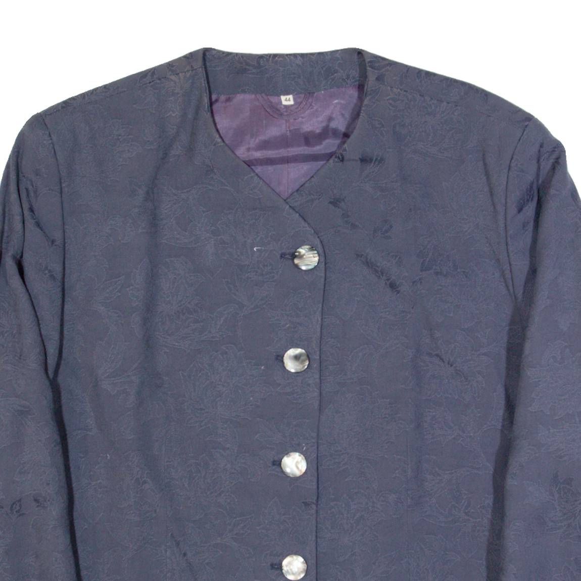 THE LEGEND Womens Blazer Jacket Blue 90s Floral L