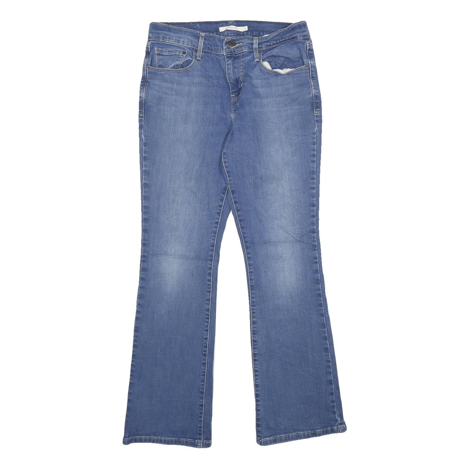 LEVI'S 515 Bootcut Womens Blue Regular Denim Medium W27 L30 Classic Cotton Zip