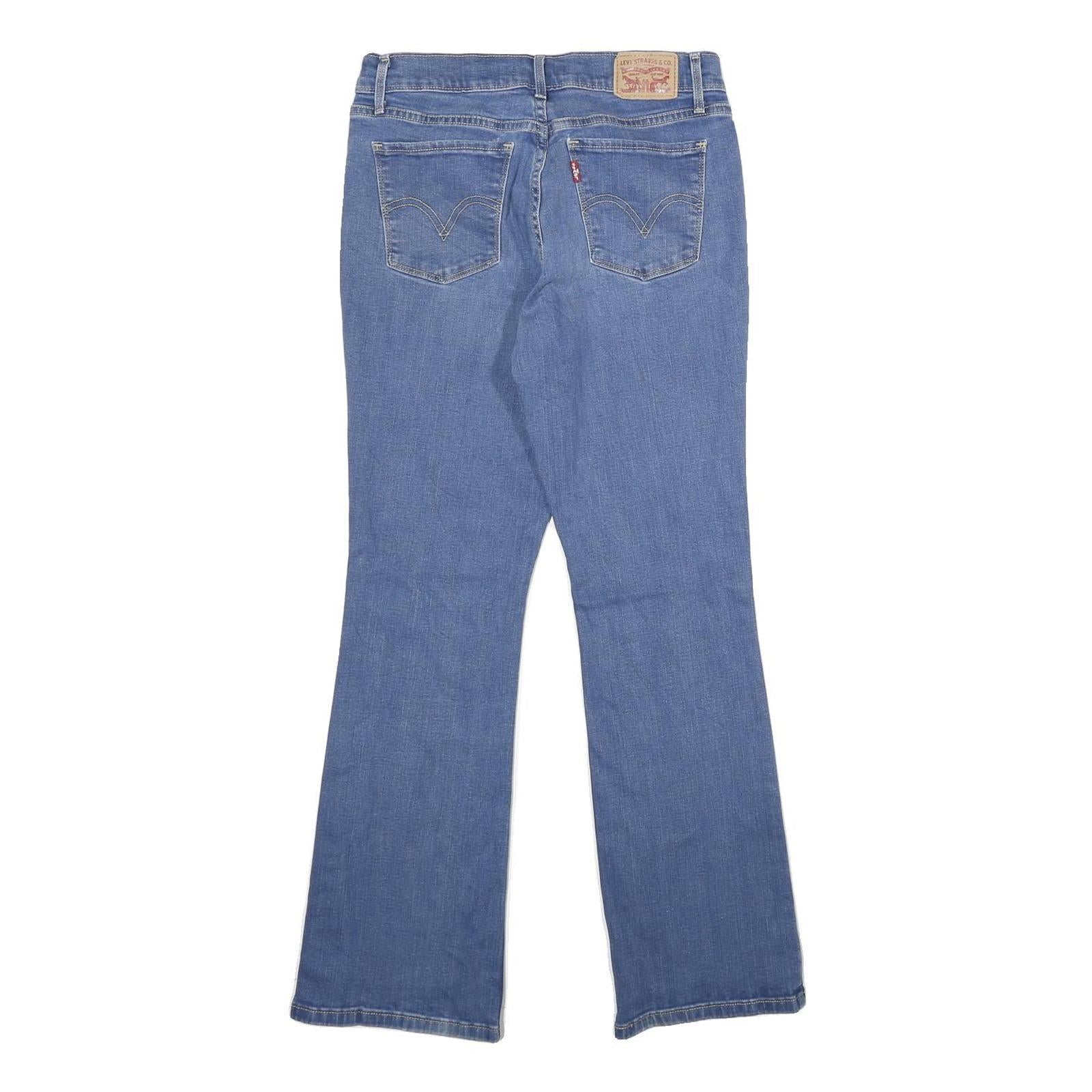 LEVI'S 515 Bootcut Womens Blue Regular Denim Medium W27 L30 Classic Cotton Zip