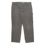 CARHARTT Mens Cotton Blend Relaxed Fit Grey Workwear Trousers W38 L30 Durable