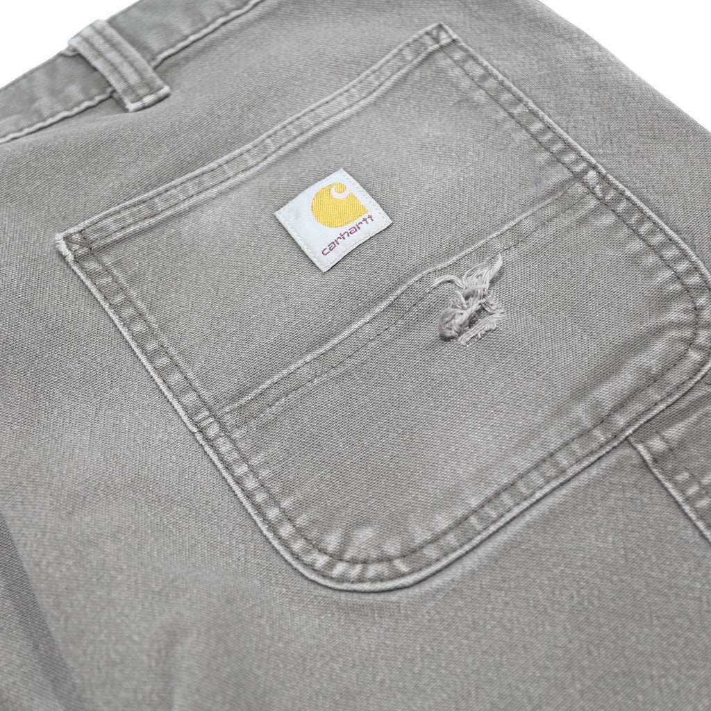 CARHARTT Mens Cotton Blend Relaxed Fit Grey Workwear Trousers W38 L30 Durable